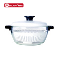 Ovenware Casserole Glass Steam Baking Pot with Lid